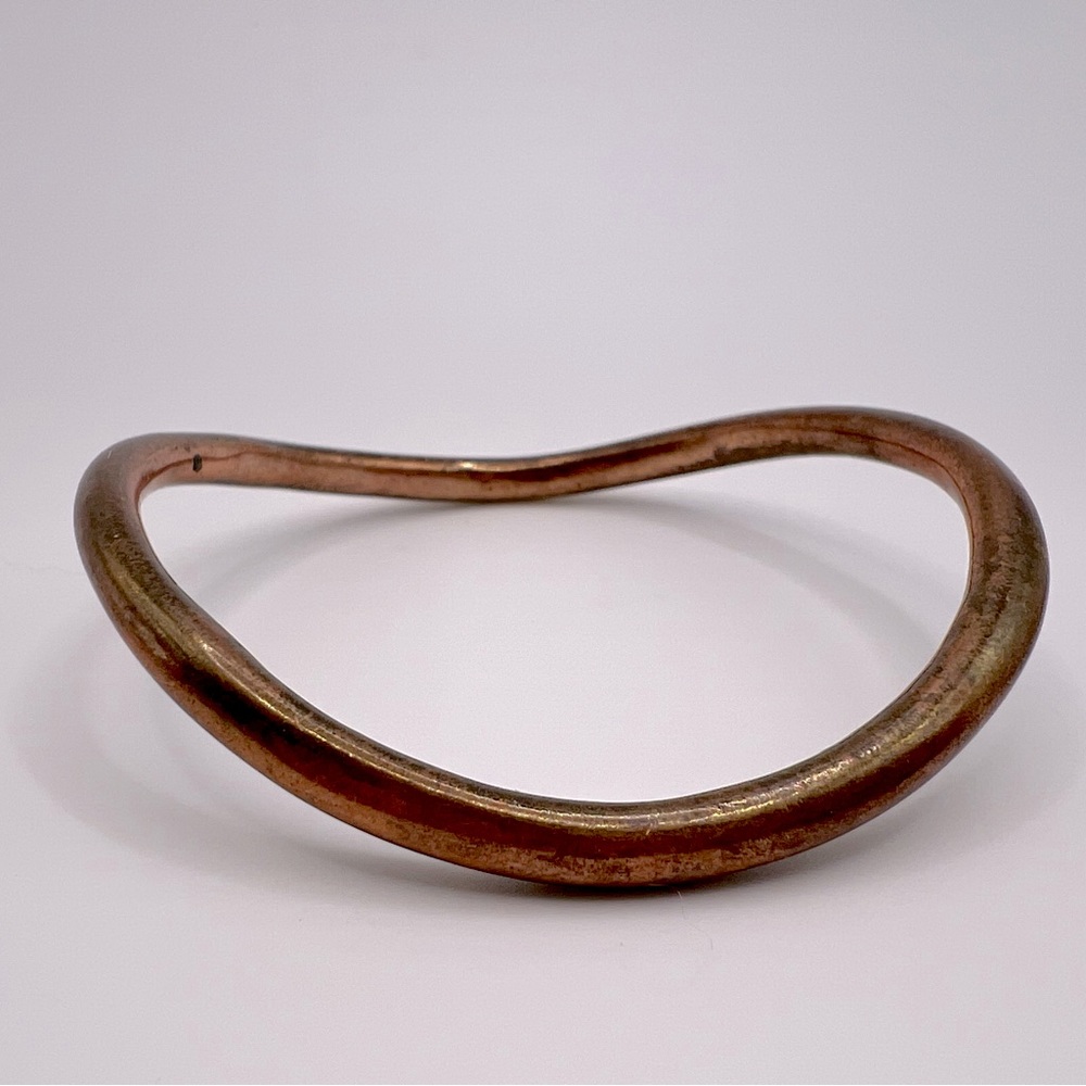 Vintage Solid Copper Bangle Bracelet - image 1